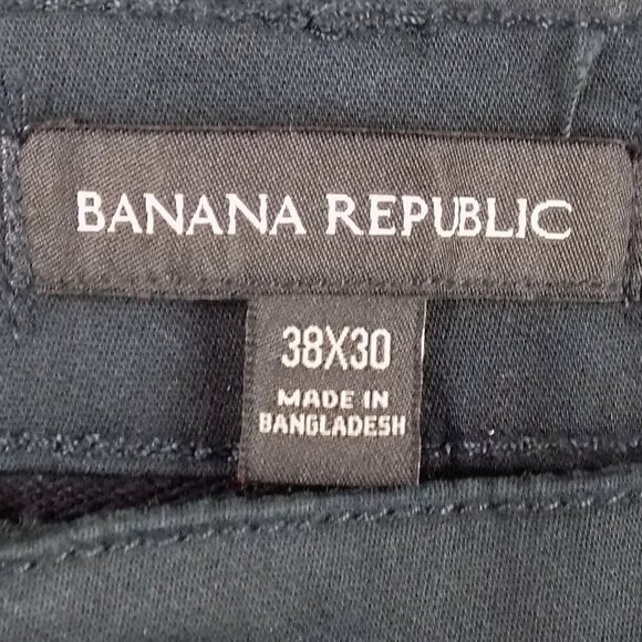 Banana Republic Pant Size 38x30 Black Slim Straight Fit 5 Pocket - Picture 4 of 5